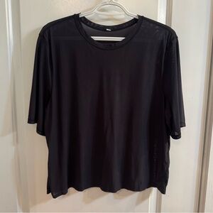 Lululemon Chase Me Short Sleeve Black Mesh